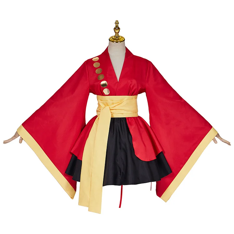 Anime One Piece Luffy Skeleton Girls Kimono Cosplay Costume