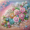 Framed Diamond Painting - Special Shaped - Flowers (25x25cm)