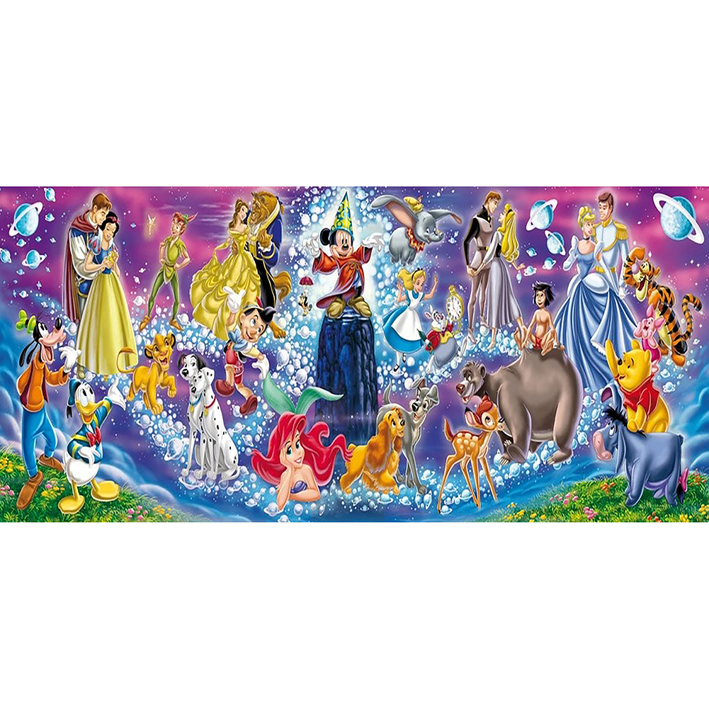 

50*100CM - Cartoon World - Round Drill Diamond Painting, 501 Original
