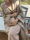 Casual Plain Loose Long Sleeve Cardigan Coat