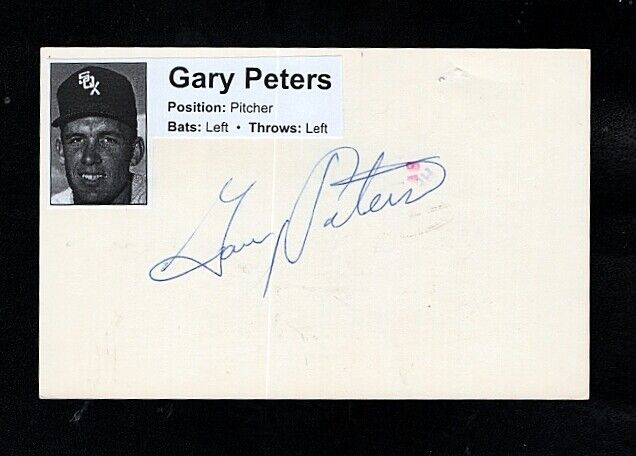 GARY PETERS-CHICAGO WHITE SOX AUTOGRAPHED PENNY POSTCARD W/Photo Poster painting