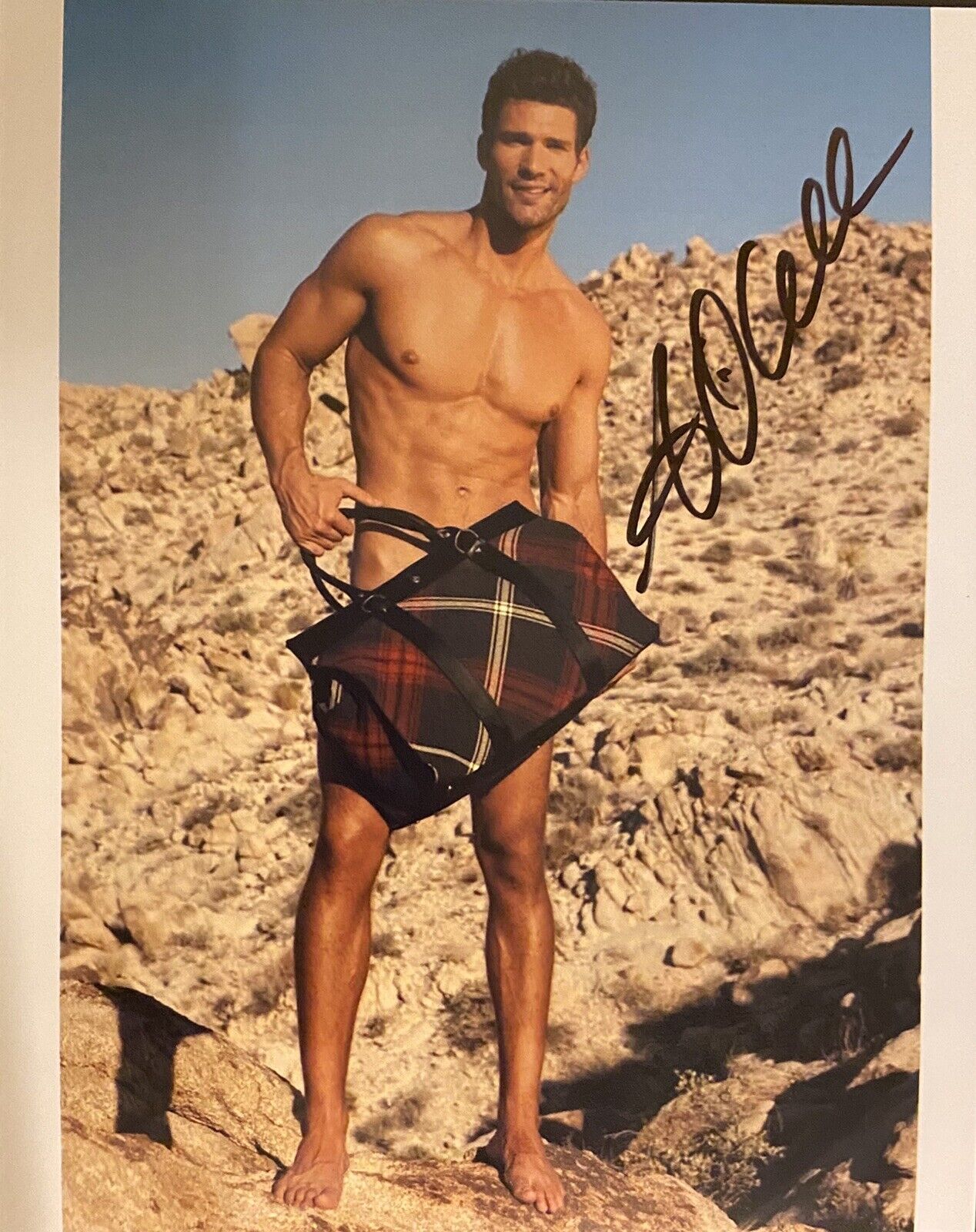 Aaron O'Connell Autograph Signed 8x10 Color Photo Poster painting Male Model Sexy