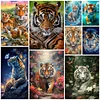 (Multi-Style) Big Size Tiger - 11CT Stamped Cross Stitch