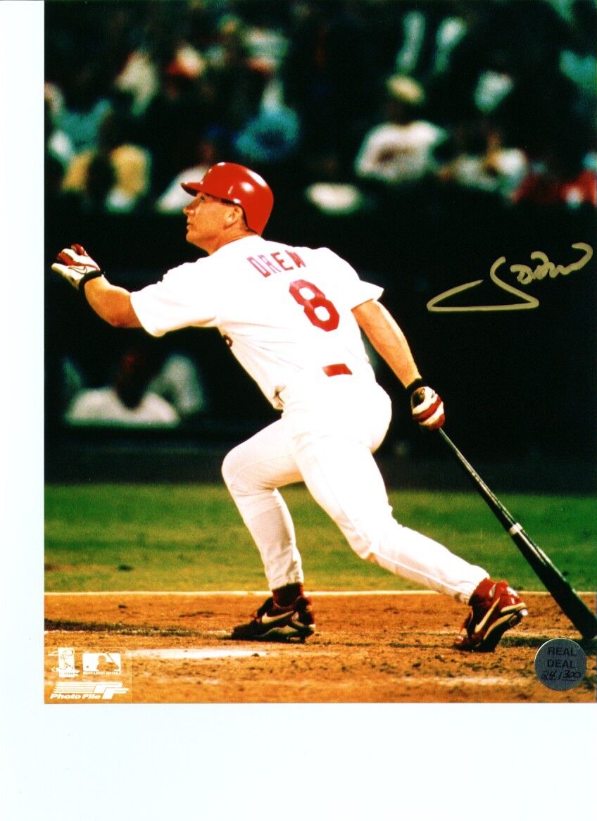 Signed/Autograph JD Drew Cardinals Autographed 8x10