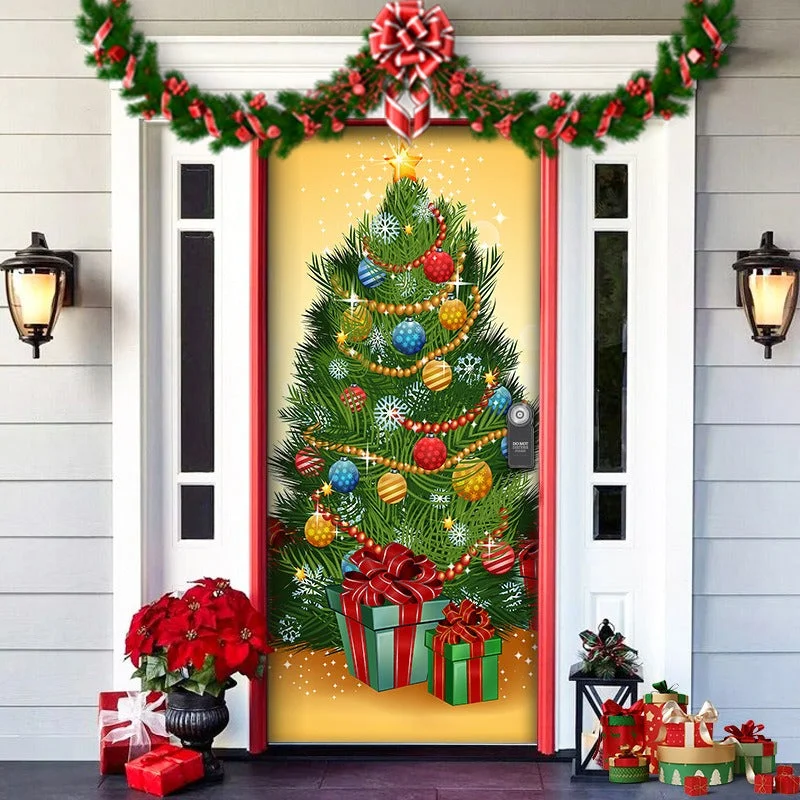 Nightmare Before Christmas Outdoor Decorations Props Christmas Elves Door Cover
