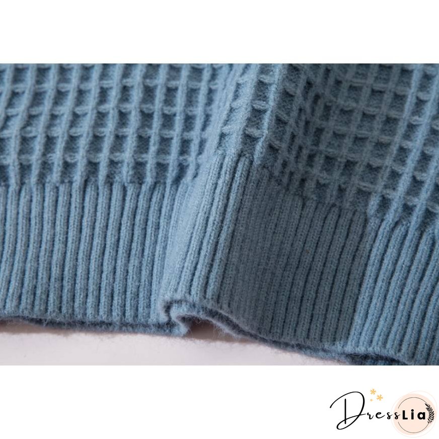 Label Textured Turtleneck Sweater