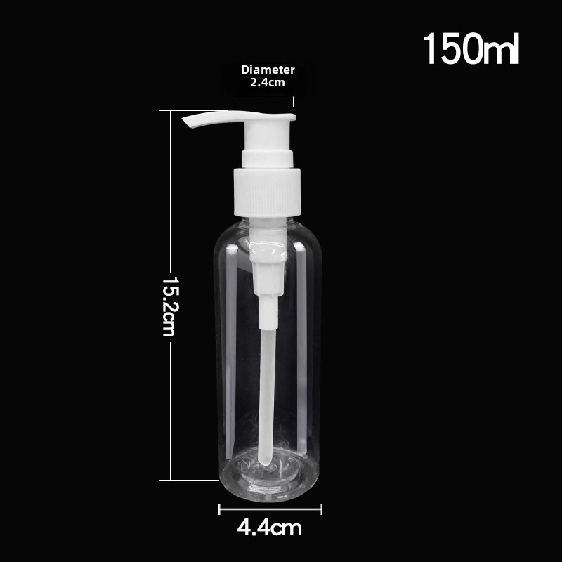 PET Lotion Cosmetic Bottle Toner Hand Sanitizer Bottled Travel Set Press Pump Transparent Facial Cleanser Bottle