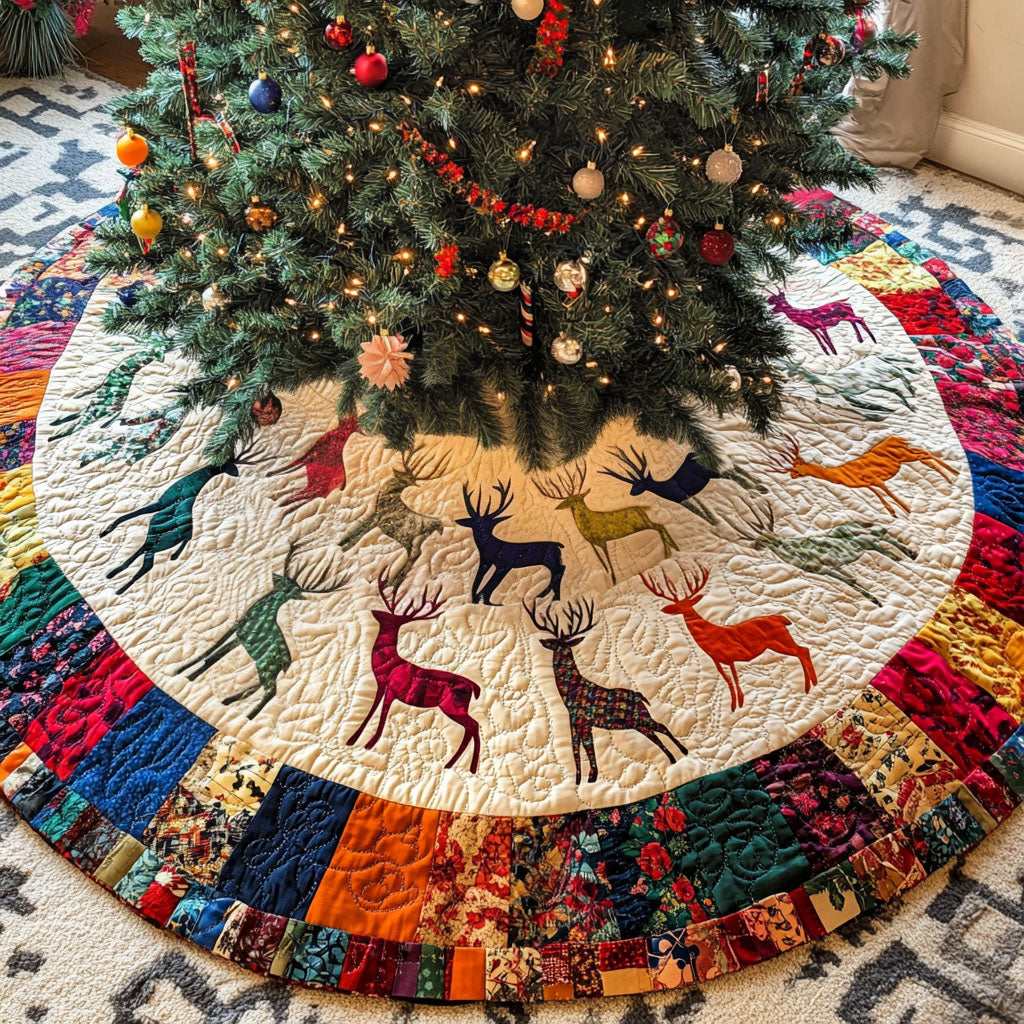 Cozy Companions Quilted Christmas Tree Skirt NCU0PT2373