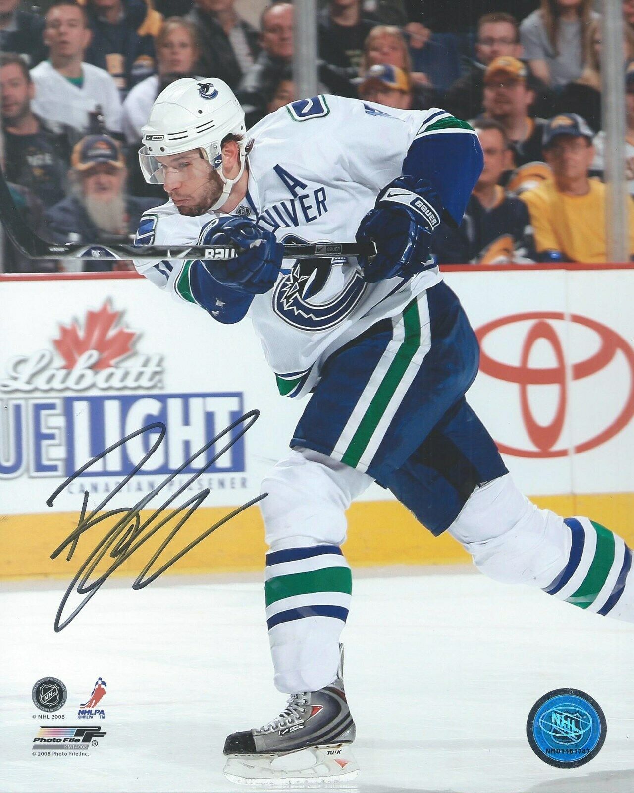 Ryan Kesler Signed 8×10 Photo Poster painting Vancouver Canucks Autographed COA D