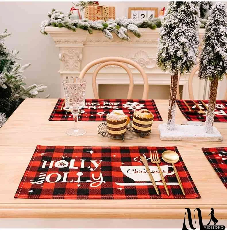 MidiSono - Assorted 2-Piece Plaid Placemats