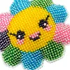Sunflower Beaded Counted Cross Stitch Ornament Kit Cross Stitch Bead Keychain (B)