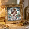 Noble femme orange, forme sp&eacute;ciale 5d bricolage partiel diamants, peintures d&rsquo;art pr&eacute;cieux pour adultes d&eacute;butants, d&eacute;coration int&eacute;rieure 11,81 x 11,81
