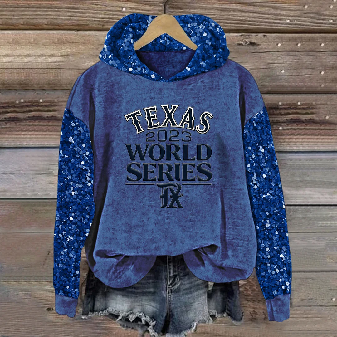 Sequined Sleeves Vintage Hoodie