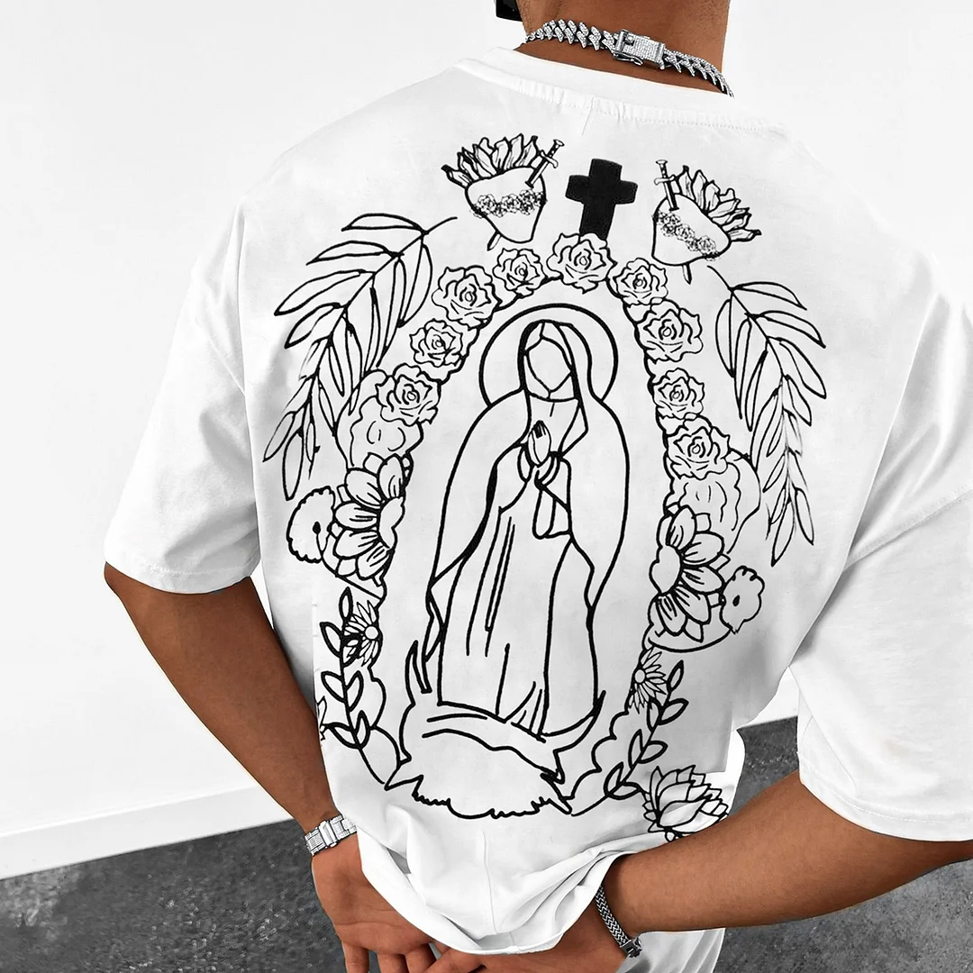 Men's Oversized Fashion Print T-Shirt