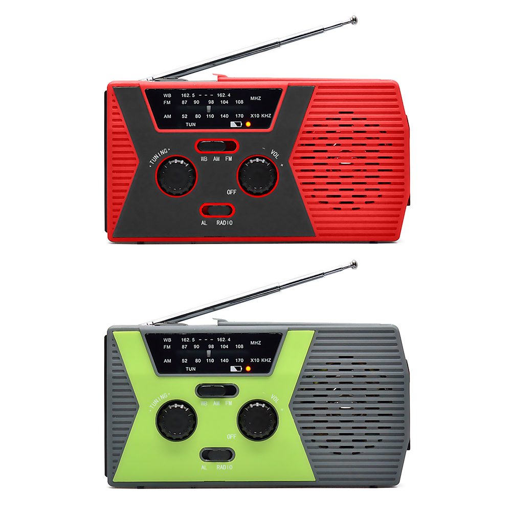 Portable Emergency Radio Solar Weather Radios with Hand Crank NOAA/AM/FM
