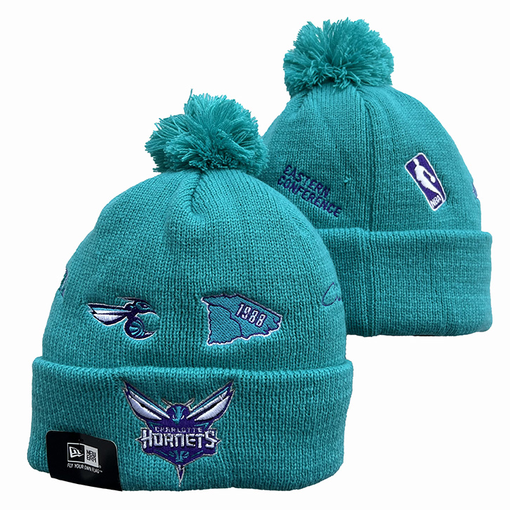 Charlotte Hornets Cuffed Knit Hat with Pom mysite