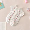 3D Flower Jacquard Summer Women Socks 