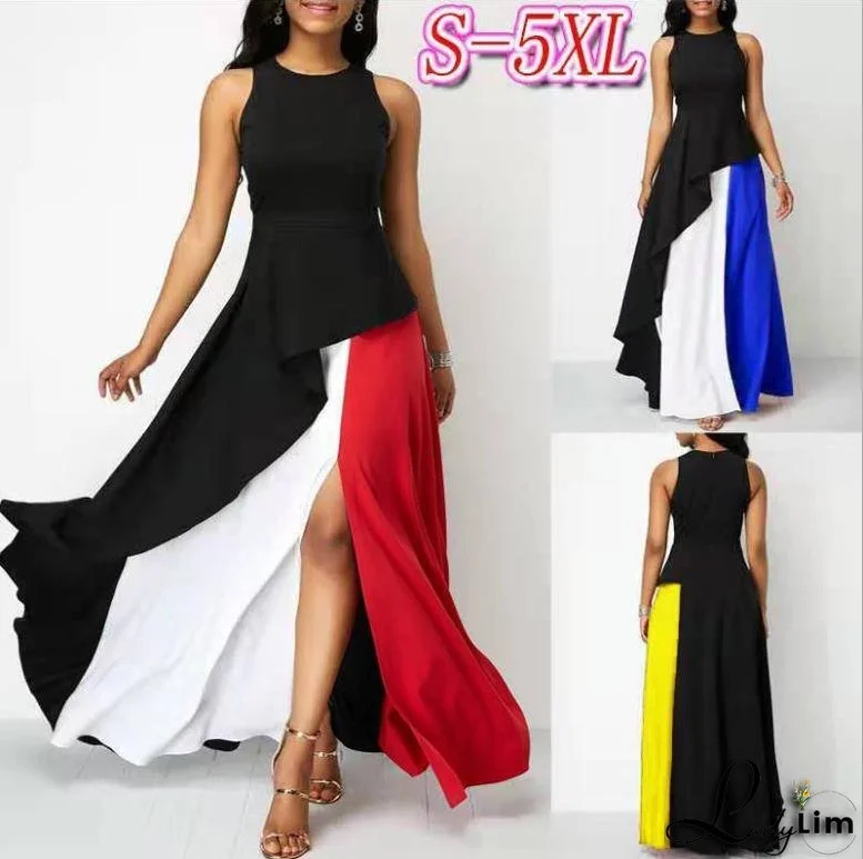 Oversize Color Blocking Dress