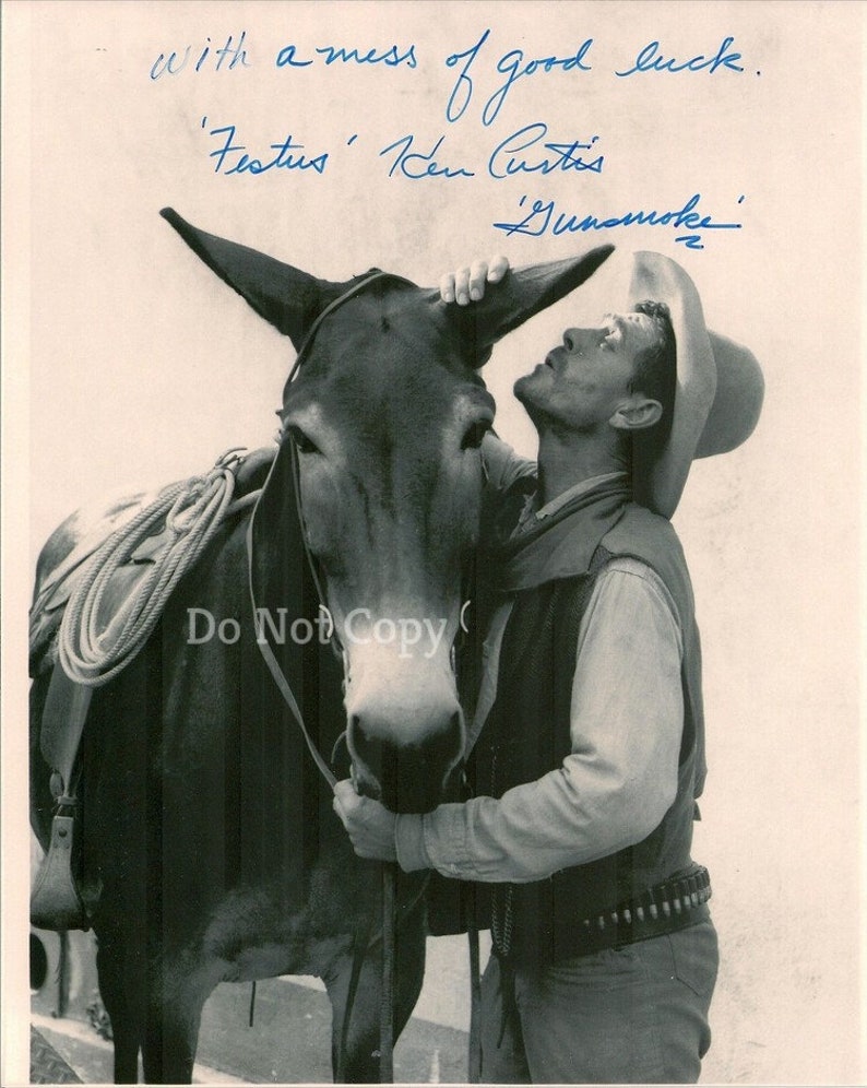 Ken Curtis Signed Photo Poster painting 8X10 rp Autographed Picture Gunsmoke Festus