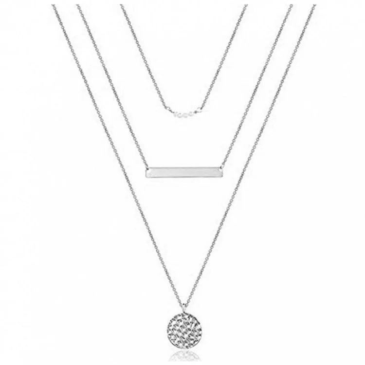 Simple Pearl Sequins Round Necklace