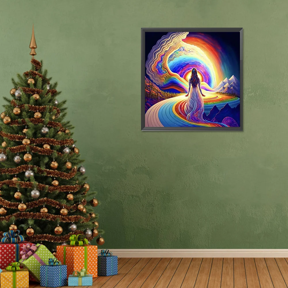 Diamond Painting - Full Round Drill - Rainbow Girl(Canvas|30*30cm)