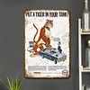 (Multi Style)Esso Petroleum Tiger - Metal Tin Signs(12*16Inch) - Garage