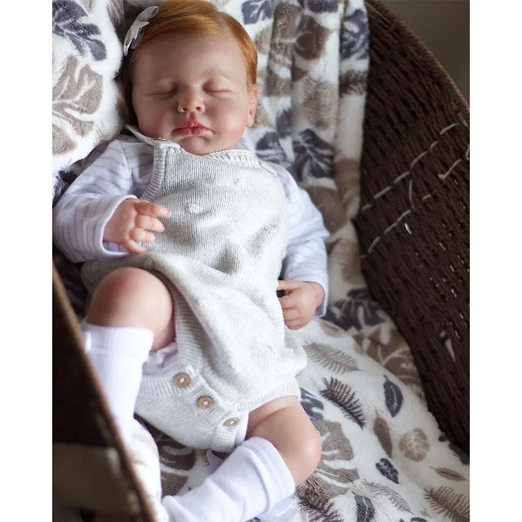 [Heartbeat & Sound] Reborn Asleep Baby Girl Sawyer 20" Real Lifelike Cloth Body Reborn Doll, Looks Really Cute