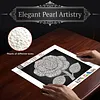 DIY Pearl Painting Rose for Home Wall Decor(25x25cm)
