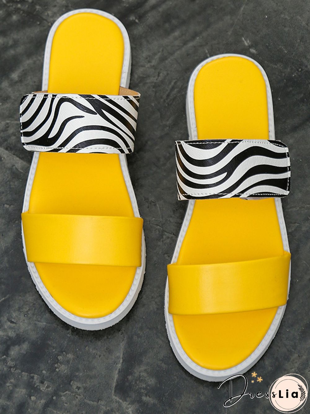 Leopard Print Snake Print Zebra Print Cow Print Strap Casual Slippers