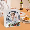 Acrylic Napkin Holder Diamond Painting Kit for Home Table Decor (White Elf Girl)