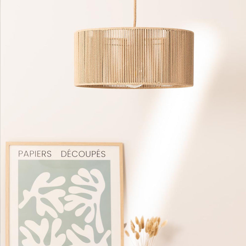 Boho Handmade Rope Woven Pendant Light
