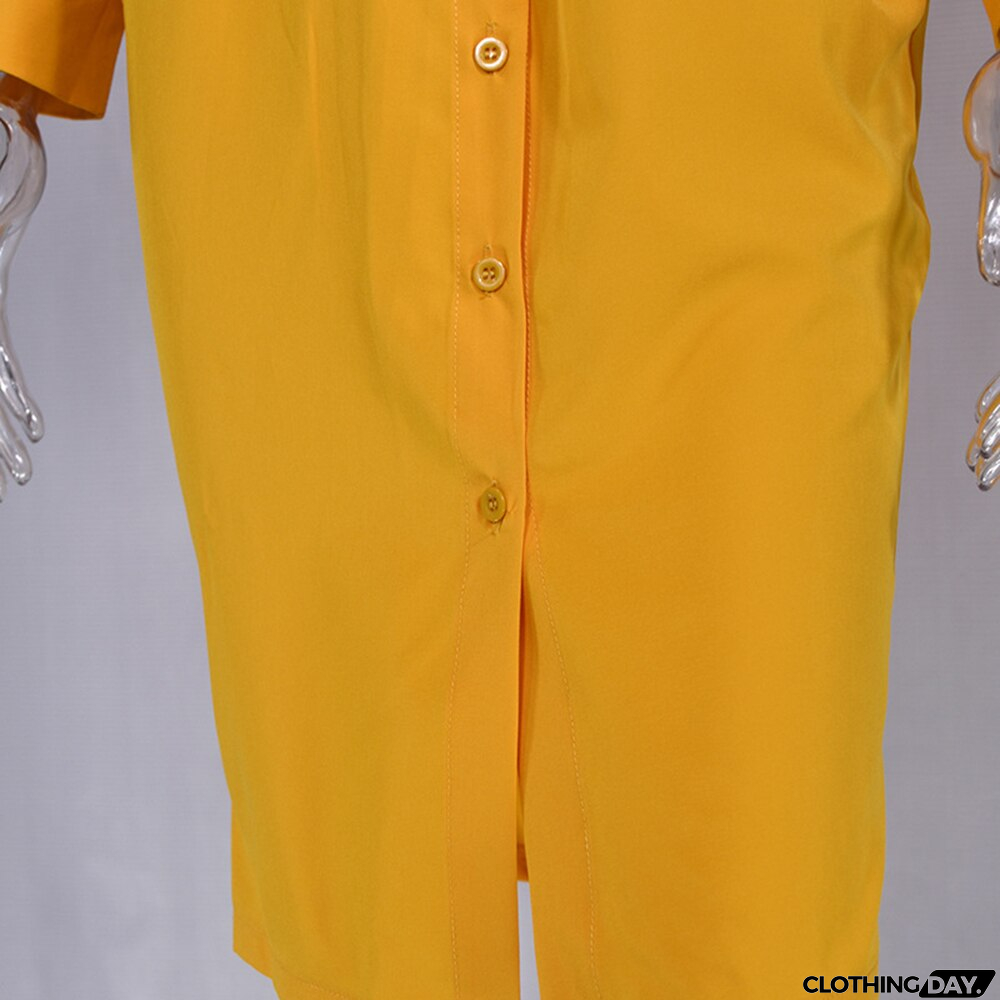 Long Dress Women Autumn Spring Casual Office Ladies Solid Green Long Sleeve Button Up Shirt Dresses Clothes  Fall Fashion