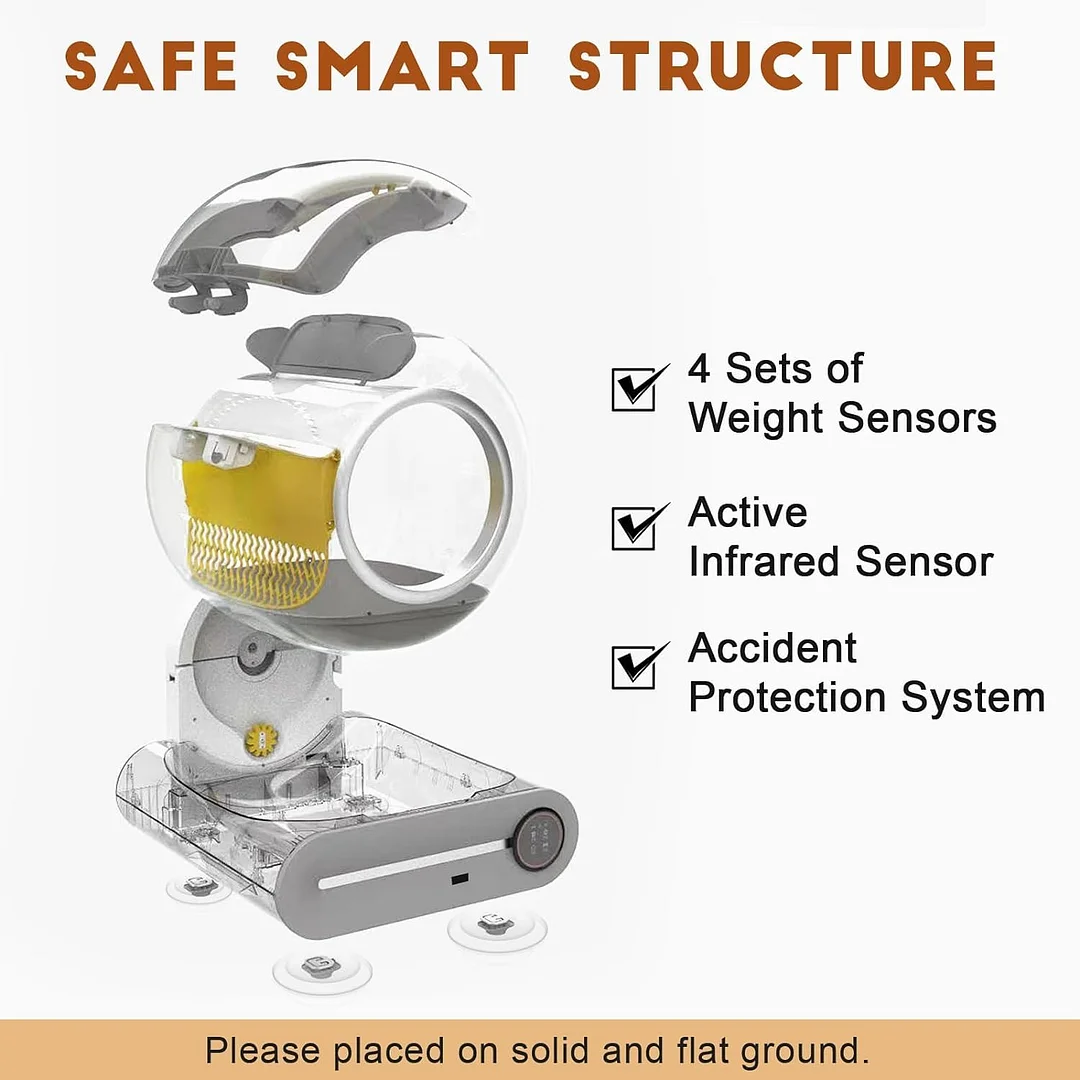 صندوق فضلات القطط الذكي ذاتي التنظيف