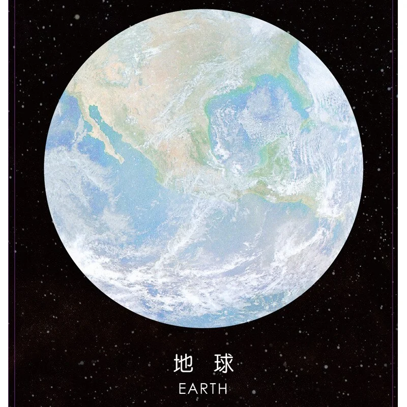 30Pcs/Pack Stationery Stick Planet Earth Pluto Moon Mini Memo Pad N Times Sticky Notes School Supply Bookmark Label