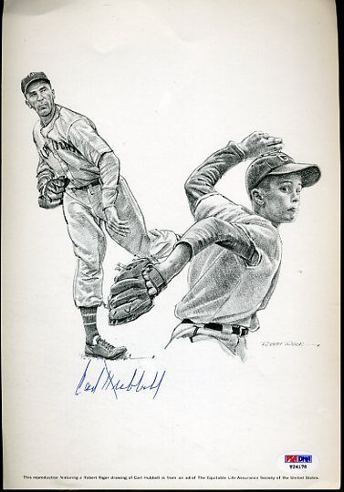 Carl Hubbell Signed Psa/dna Certed 8x10 Photo Poster painting Autograph