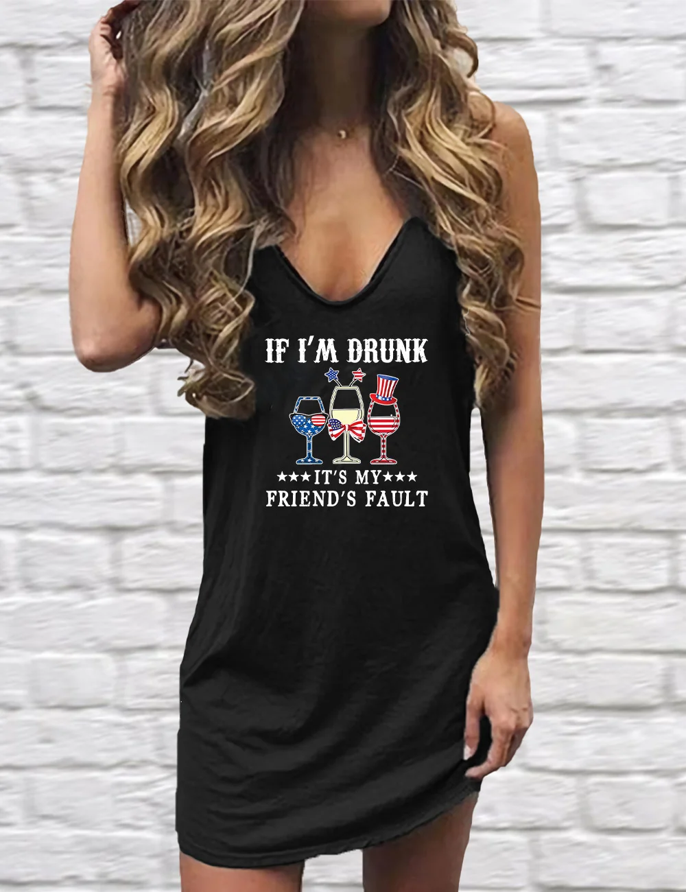 If I'm Drunk It's My Friend's Fault Mini Dress