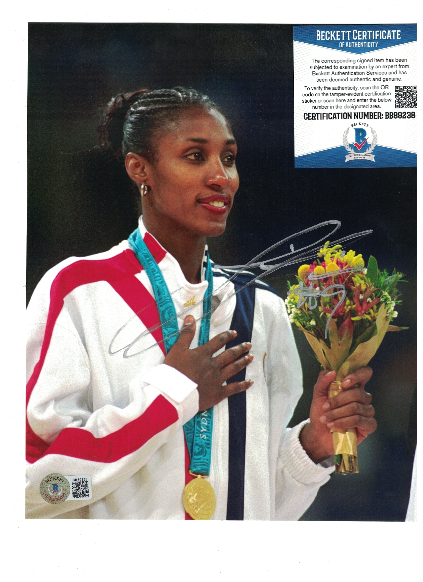 Lisa Leslie Team USA Basketball WNBA Signed 8x10 Photo Poster painting Beckett Cert FX64