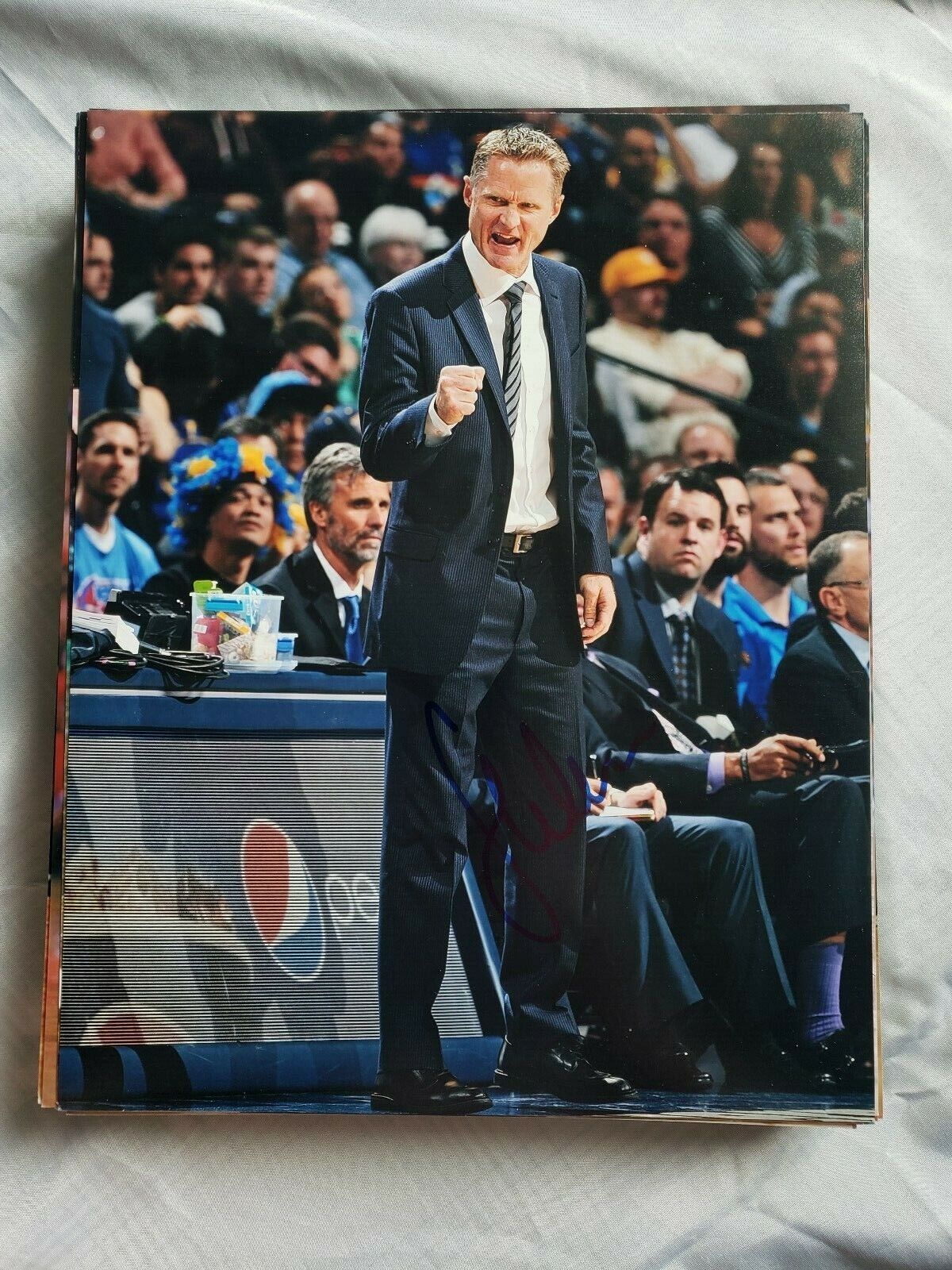 STEVE KERR GOLDEN STATE WARRIORS SIGNED AUTOGRAPHED 8x10 Photo Poster painting COA BASKETBALL ST