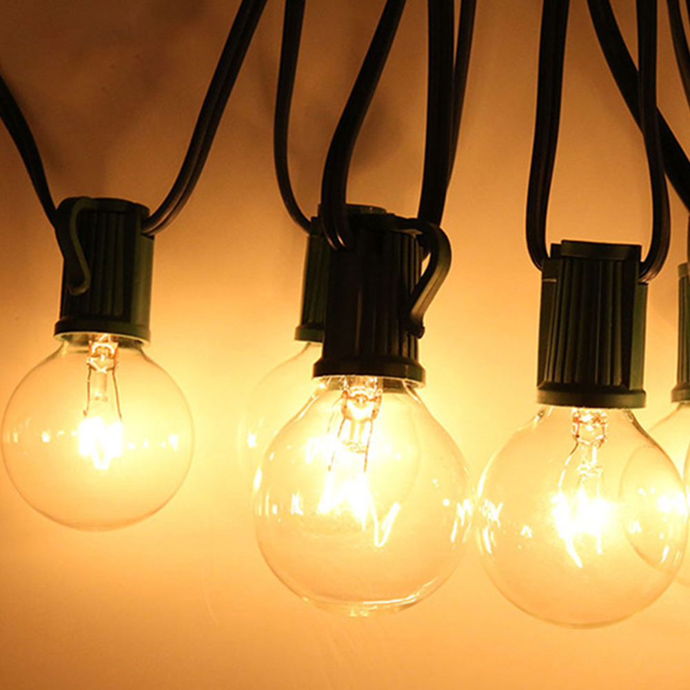 

G40 Tungsten Lamp Bulb 15m 10/25/30LED String Lights Outdoor Festival Decor, 25led, 501 Original