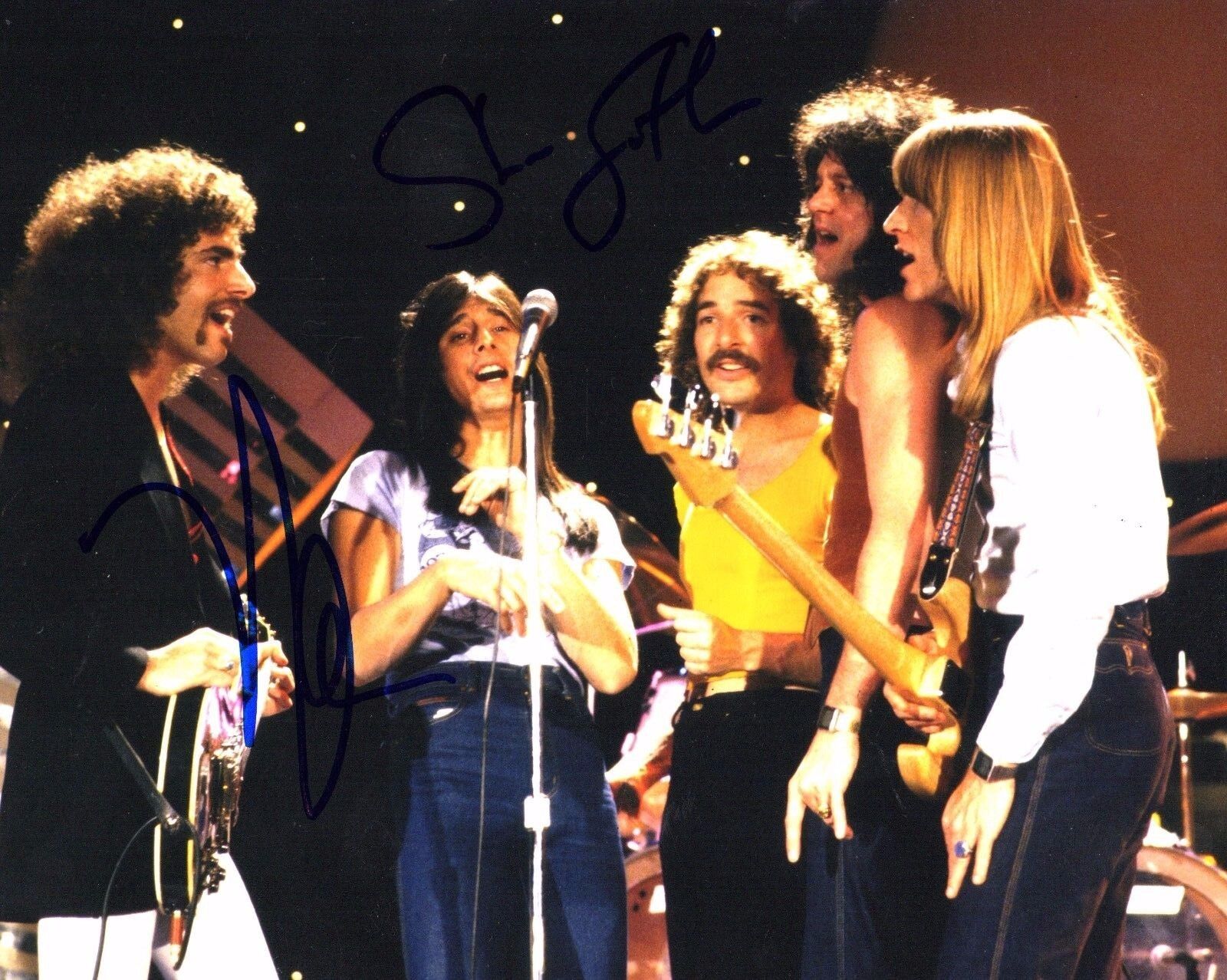 GFA Neal Schon & Steve Smith * JOURNEY * Signed 8x10 Photo Poster painting PROOF J5 COA