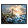 （No Printed Canvas）Seaside Lighthouse-11CT Counted Cross Stitch 50*40cm