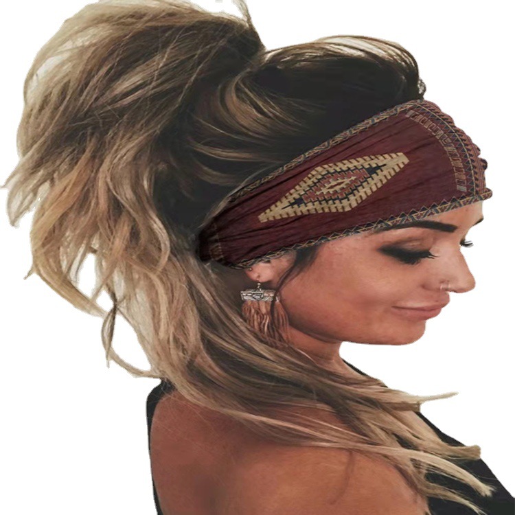 Western Print Wide Hair Accessories wearshes