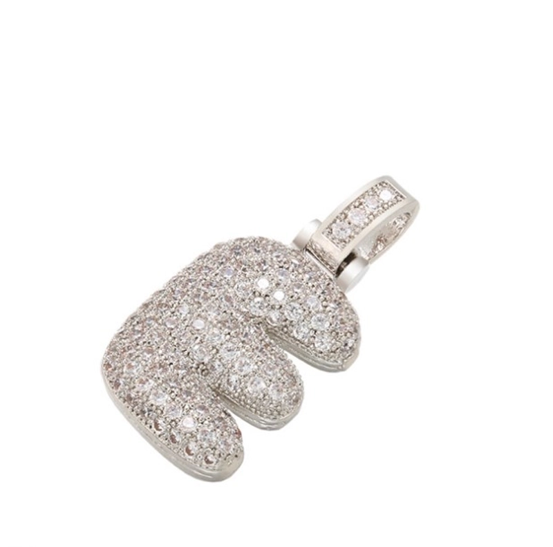 Copper Zircon Letter Pendant