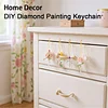 15Pcs Flowers Animals DIY Double Sided Diamond Painting Keychain Kits for Adults