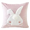 Easter Bunny Faux Fur Pillow Case 45x45cm Plush Rabbit Pillowcase for Home Decor