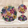 (US Local)Acrylic Special Shape Paper Quilling Flower Diamond Art Clock Ornaments Kit