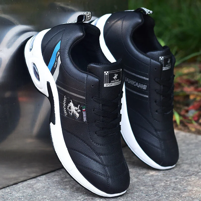 2022 Man Sneaker Running Shoes Breathable Sports Leather Casual White Shoes Non-slip Lace-up Big Size 43 47