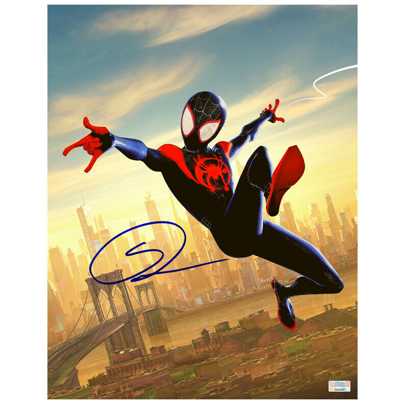 Shameik Moore Autographed Spider-Man Into The Spider-Verse 11×14 Photo Poster painting