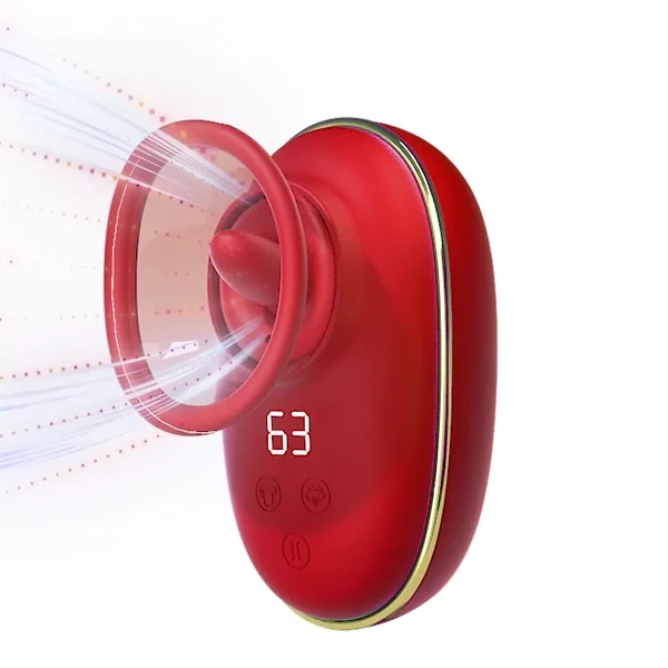 3-in-1 Tongue-rotating Vibrating Clit Sucker - Rose Toy
