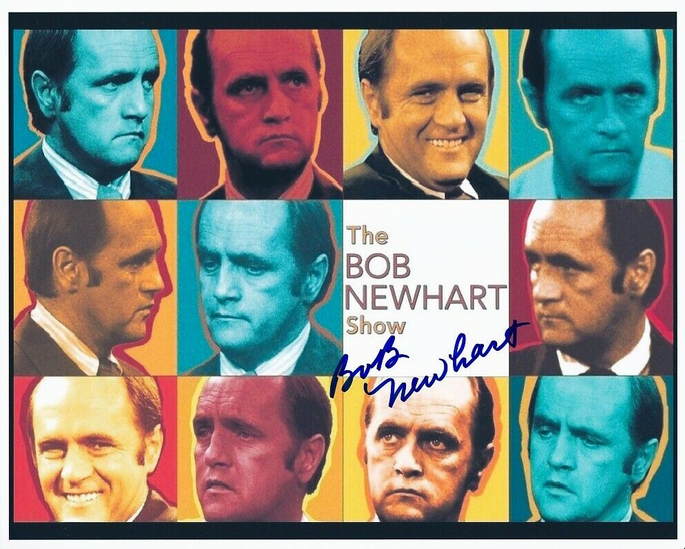 BOB NEWHART signed THE BOB NEWHART SHOW 8x10 w/ FUNNY MONTAGE OF CLOSEUPS